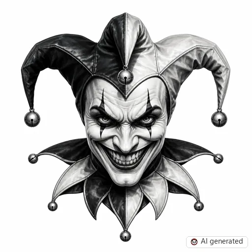 Joker tattoo design in Realism style