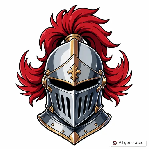 Ritter-Tattoo-Entwurf im Stil Anime