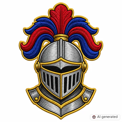 Diseño de tatuaje de Caballero en estilo Bordado