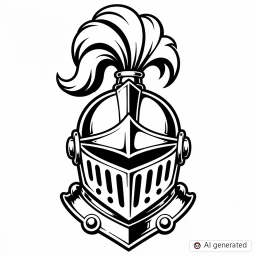 Knight tattoo design in New School style