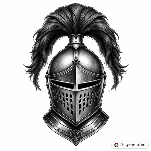 Knight tattoo design in Realism style