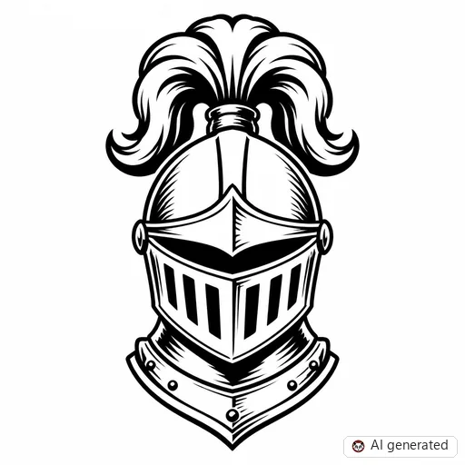 Knight tattoo design in Traditional style