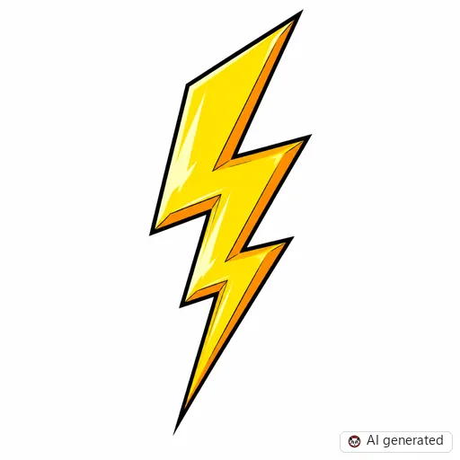 Lightning-Tattoo-Entwurf im Stil Anime