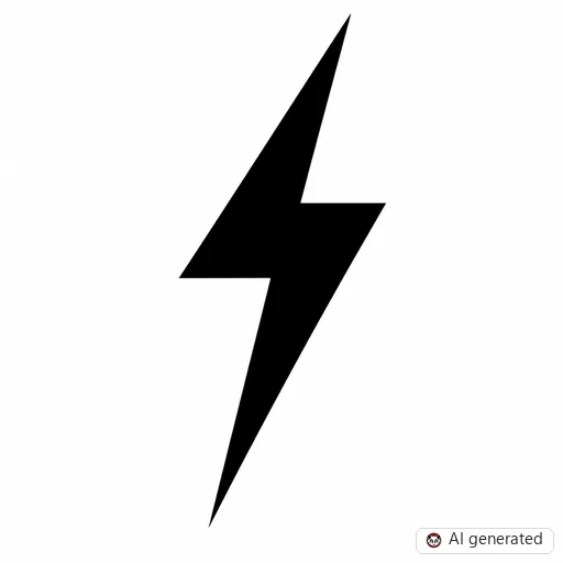 Lightning-Tattoo-Entwurf im Stil Blackwork