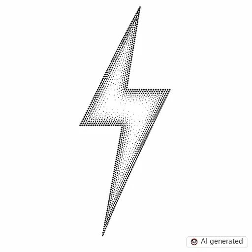Lightning-Tattoo-Entwurf im Stil Dotwork