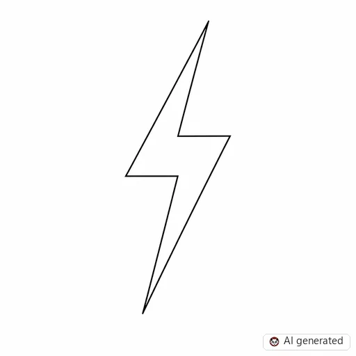 Lightning-Tattoo-Entwurf im Stil Fine-Line