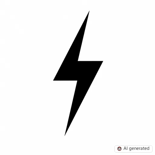 Lightning-Tattoo-Entwurf im Stil Negative Space