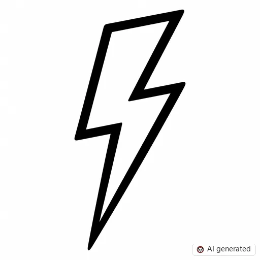 Lightning-Tattoo-Entwurf im Stil New School
