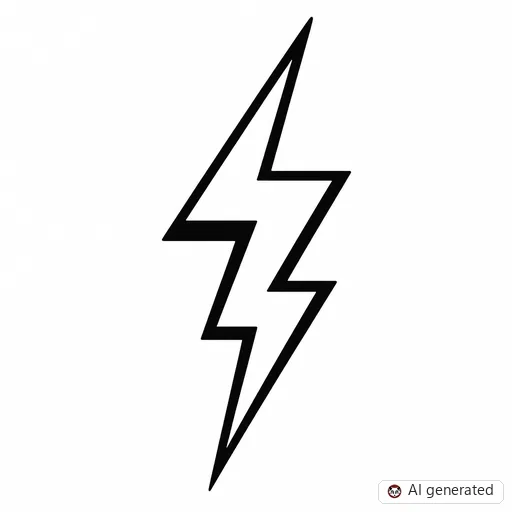 Lightning-Tattoo-Entwurf im Stil Traditional