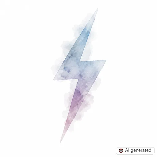 Lightning-Tattoo-Entwurf im Stil Watercolor