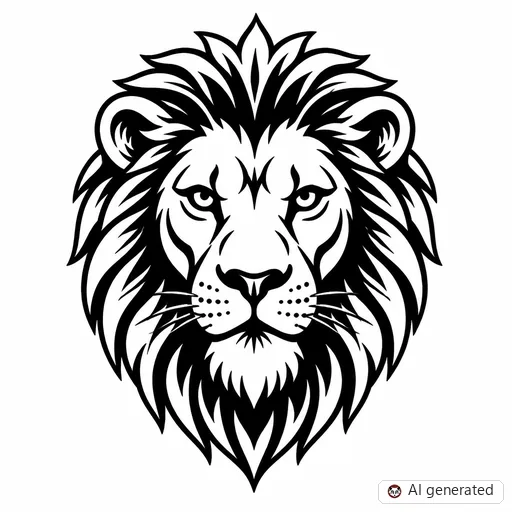 Lion tattoo design in Traditional style