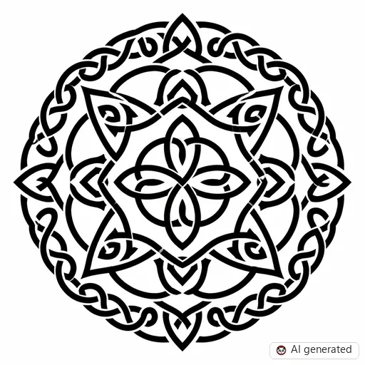 Disegno di tatuaggio Mandala in stile Celtico