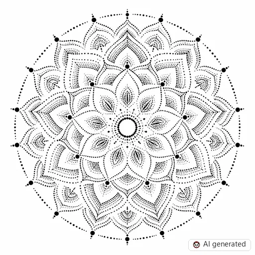 Mandala tattoo design in Dotwork style