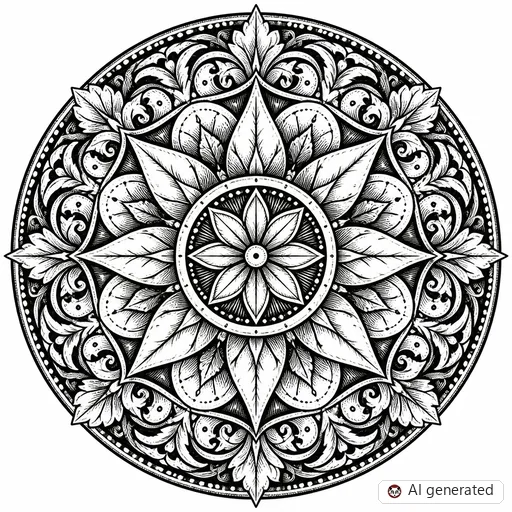 Mandala tattoo design in Illustrative style