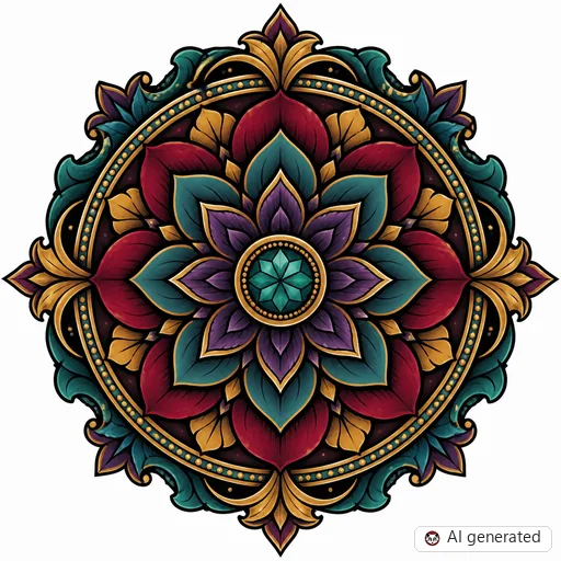 Mandala-Tattoo-Entwurf im Stil Neo-Traditional