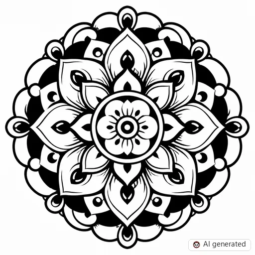 Mandala tattoo design in New School style