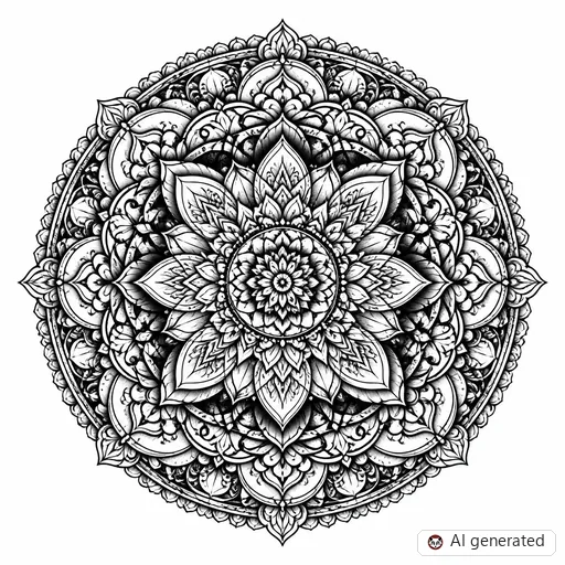 Mandala tattoo design in Realism style