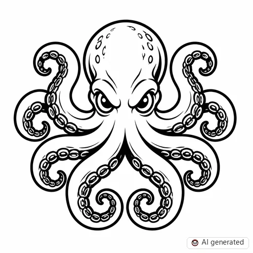 Octopus tattoo design in New School style