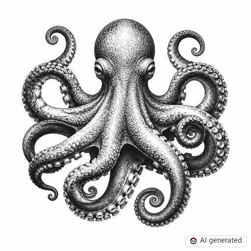 Octopus tattoo design in Realism style