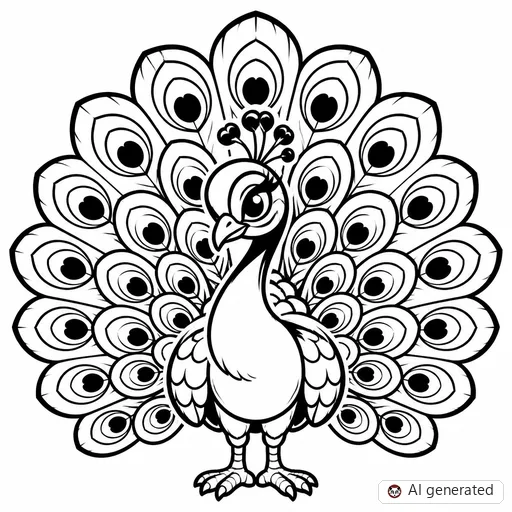 Peacock tattoo design in New School style