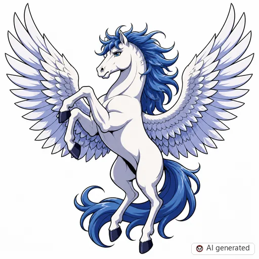 Pegasus-Tattoo-Entwurf im Stil Anime