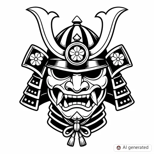 Samurai tattoo design in Traditional style
