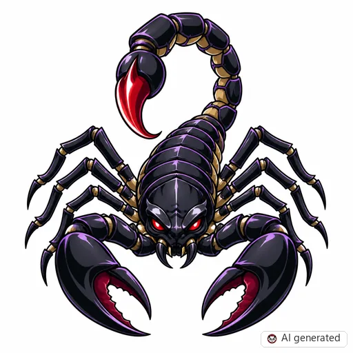 Skorpion-Tattoo-Entwurf im Stil Anime