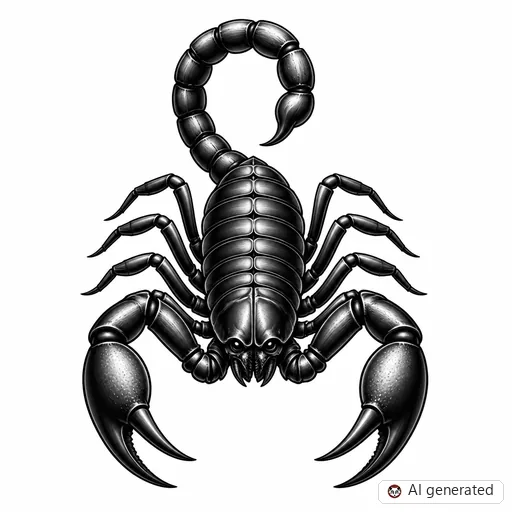 Scorpion tattoo design in Black & Grey style