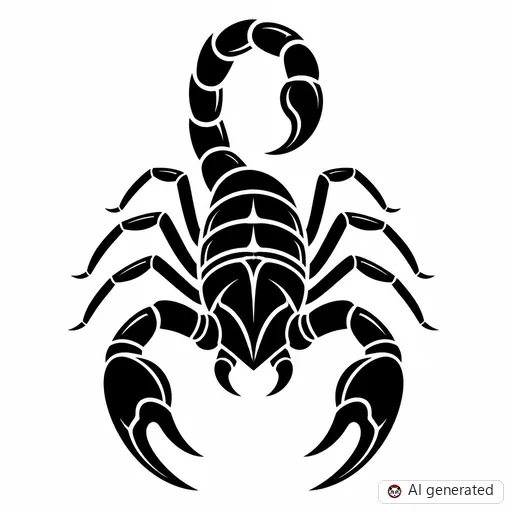 Scorpion tattoo design in Blackwork style