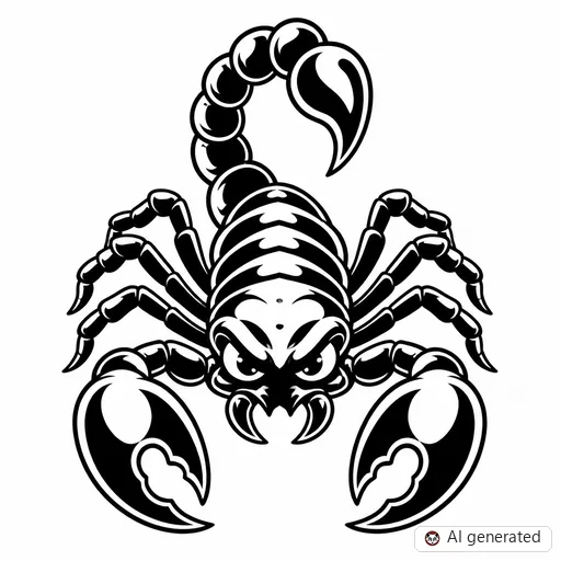 Scorpion tattoo design in New School style