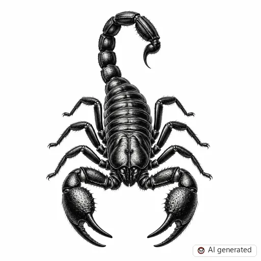 Scorpion tattoo design in Realism style