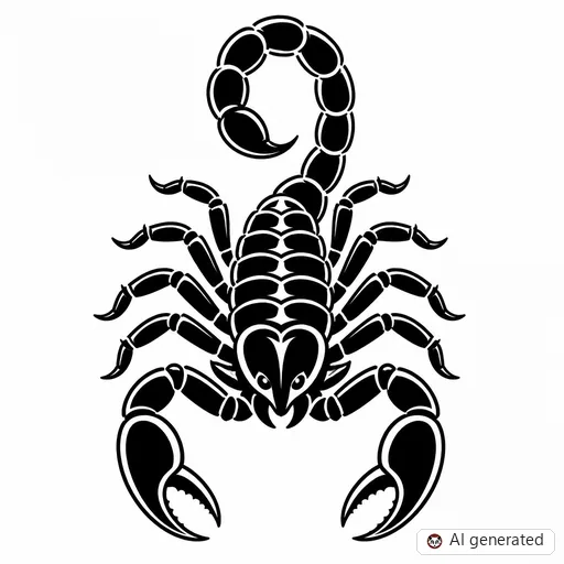 Scorpion tattoo design in Traditional style