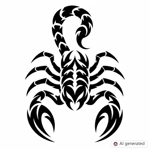 Scorpion tattoo design in Tribal style