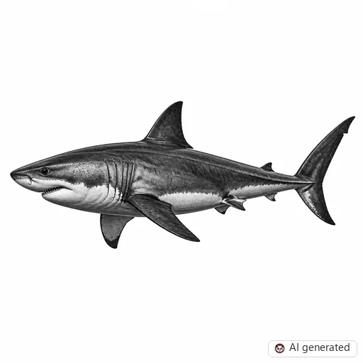 Shark tattoo design in Realism style