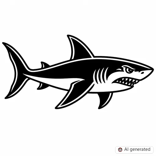 Shark tattoo design in Traditional style