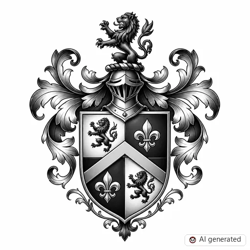 Shield tattoo design in Black & Grey style