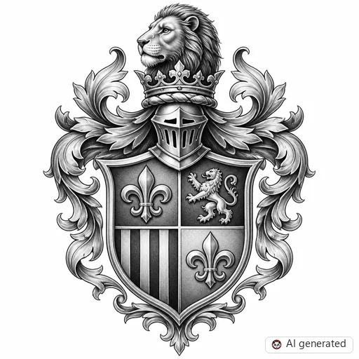 Wappenschild-Tattoo-Entwurf im Stil Chicano