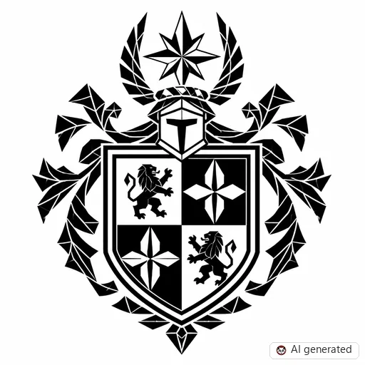 Shield tattoo design in Geometric style