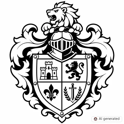 Shield tattoo design in New School style