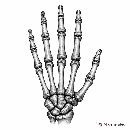 Skeleton hand tattoo design in Realism style