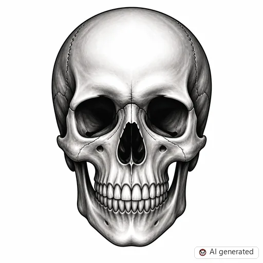 Skull tattoo design in Black & Grey style