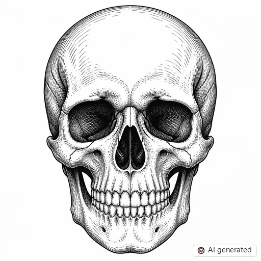 Skull tattoo design in Illustrative style