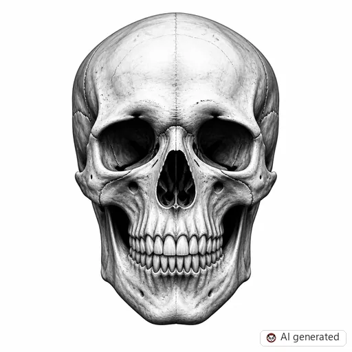 Skull tattoo design in Realism style