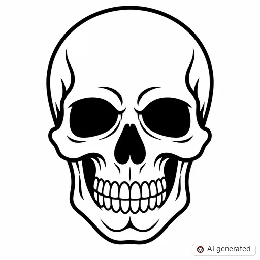 Skull tattoo design in Traditional style