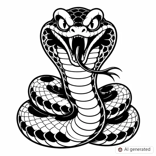 Snake tattoo design in New School style