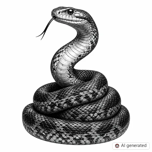 Snake tattoo design in Realism style