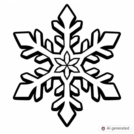 Snowflake tattoo design in New School style