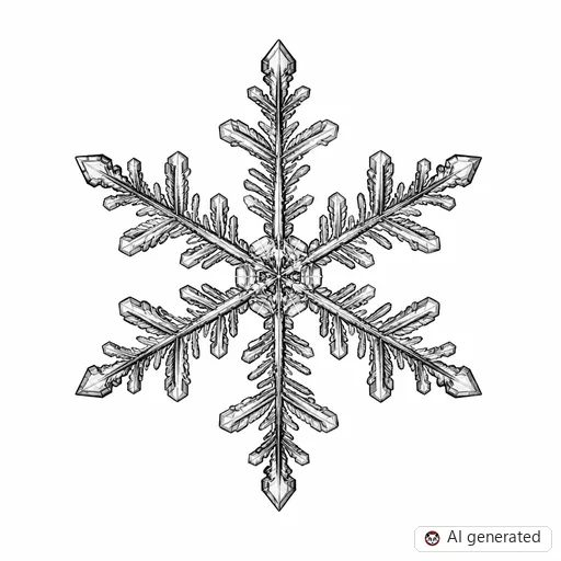 Snowflake tattoo design in Realism style