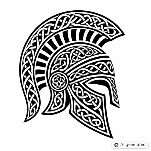 Disegno di tatuaggio Spartano in stile Celtico