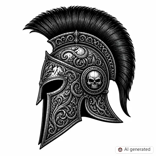 Disegno di tatuaggio Spartano in stile Gothic